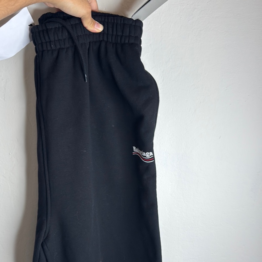 Balenciaga Kids Black Joggers with Logo